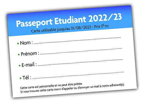 Abonnement Copyroom « Passeport Étudiant 2022/23 »