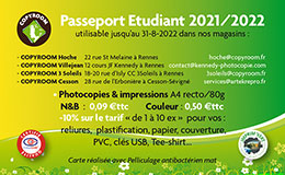 Le "Passeport Etudiant" 2021/22 est disponible !