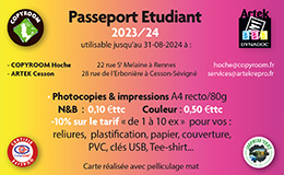 Le "Passeport Etudiant" 2023/24 est disponible !