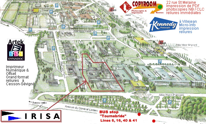 Plan du Campus IRISA de Rennes 1