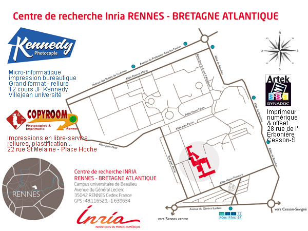 Plan du Campus INRIA de Rennes 1